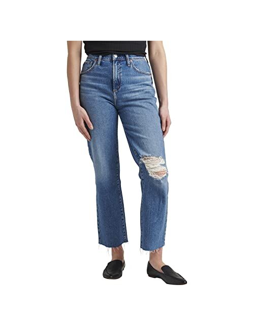 Silver Jeans Co. Women's Highly Desirable High Rise Straight Leg Jeans