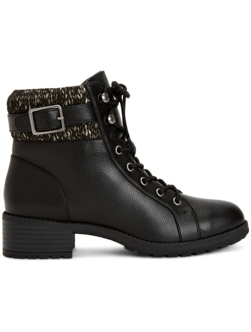 STYLE & CO Gaiel Lace-Up Cold-Weather Lug Sole Booties, Created for Macy's