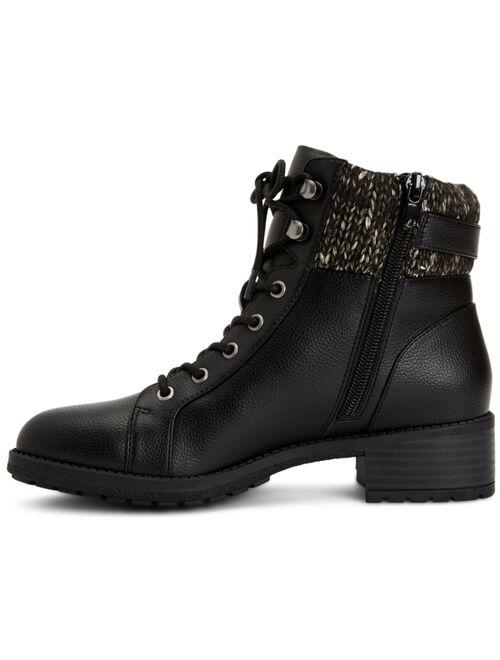 STYLE & CO Gaiel Lace-Up Cold-Weather Lug Sole Booties, Created for Macy's