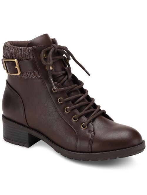 STYLE & CO Gaiel Lace-Up Cold-Weather Lug Sole Booties, Created for Macy's