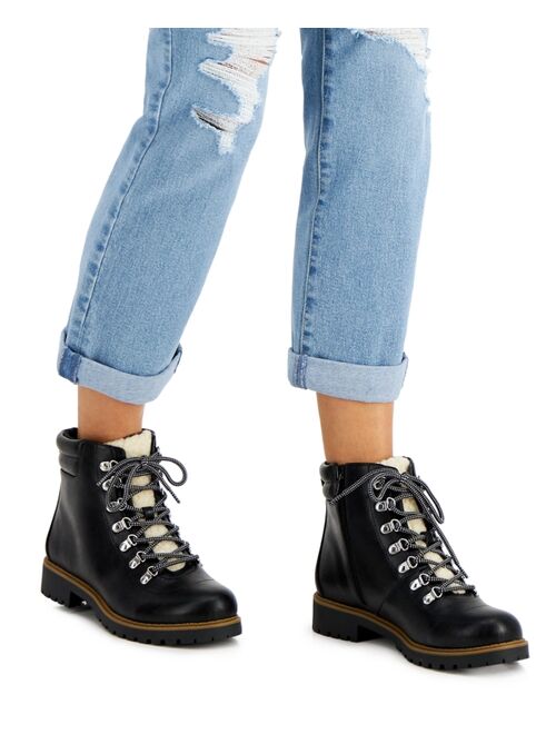 STYLE & CO Maariah Lace-Up Lug Sole Booties, Created for Macy's