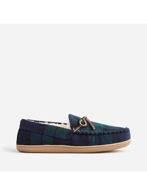 J.Crew Sherpa-lined suede slippers