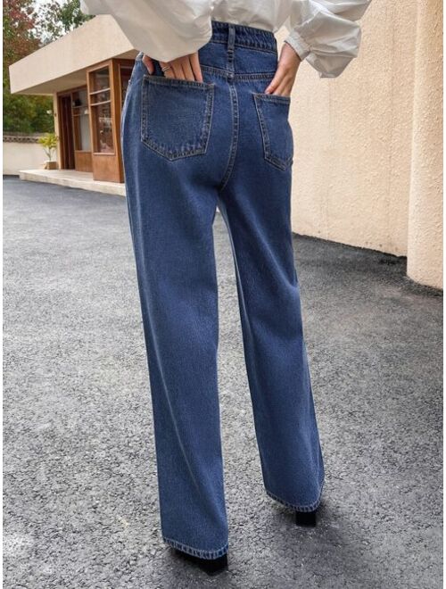 DAZY Dual Pocket Straight Leg Jeans Without Belt