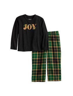 Toddler Jammies For Your Families Pine Needles & Snow Plaid Pajama Set