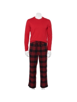 Top & Flannel Pants Pajama Set