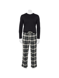 Top & Flannel Pants Pajama Set