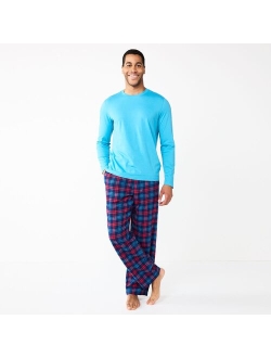 Top & Flannel Pants Pajama Set