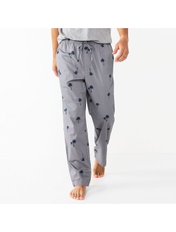 Brushed Poplin Print Pajama Pants