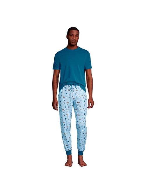 Men's Lands' End Jersey Pajama Sleep Set