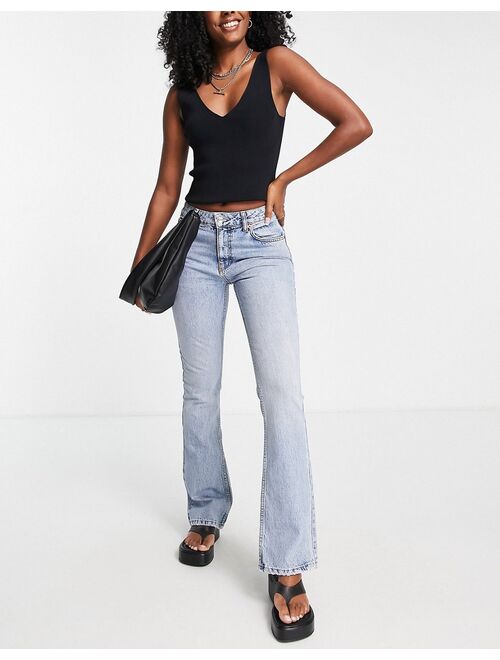 ASOS DESIGN flare jeans in light blue