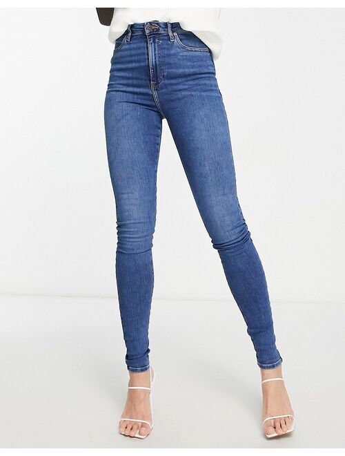 ASOS DESIGN Tall sculpting skinny jeans in dark blue