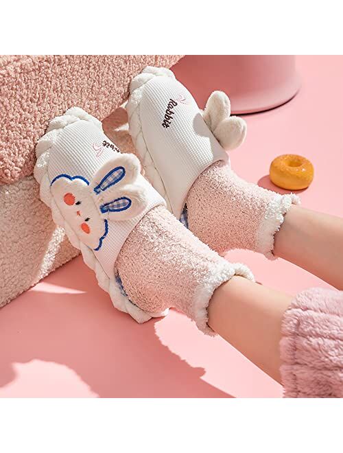 Generic Funny Slippers Women Cute Animal Ladies Slippers Comfy Fluffy Warm Winter House Slippers