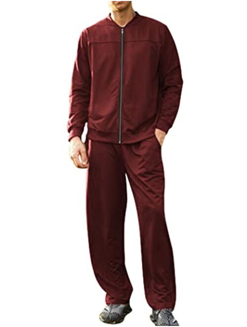 COOFANDY Men's Athletic Tracksuit Casual Full Zip Sweatsuits 2 Piece Jogging Suits for Running, Fitness, Exercise