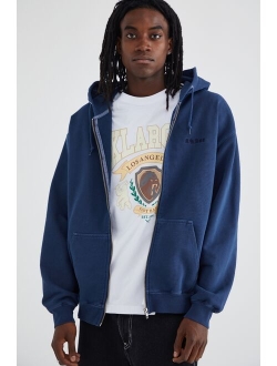 XLARGE Pigment Dyed Embossed Zip Hoodie Sweatshirt