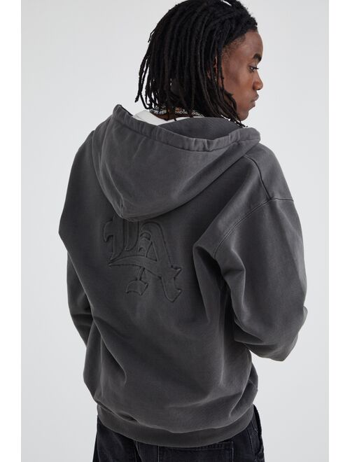 XLARGE Pigment Dyed Embossed Zip Hoodie Sweatshirt