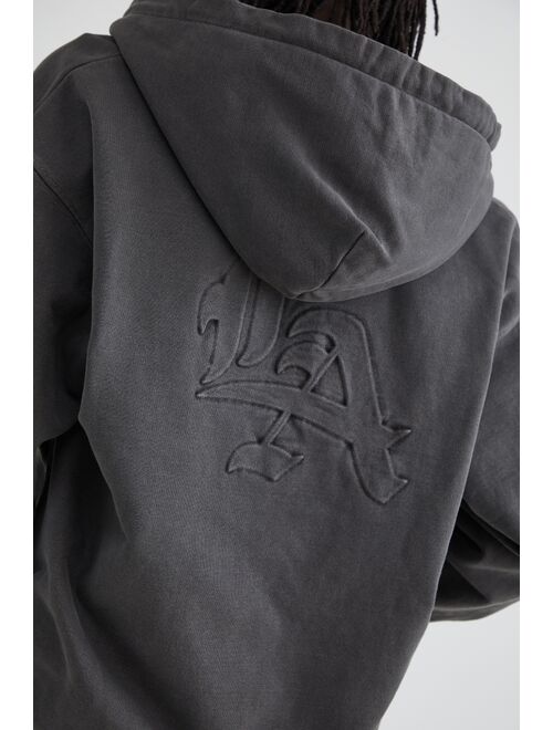 XLARGE Pigment Dyed Embossed Zip Hoodie Sweatshirt