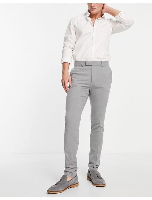 ASOS DESIGN skinny smart pants in gray