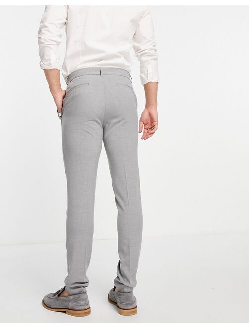 ASOS DESIGN skinny smart pants in gray