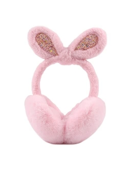 Yuoahcn Toddler Kids Winter Earmuffs Girl Warm Ear Muffs Baby Girls Plush Ear Warmers Cute Ear Covers Headband 3-8Y