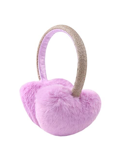 Yuoahcn Toddler Kids Winter Earmuffs Girl Warm Ear Muffs Baby Girls Plush Ear Warmers Cute Ear Covers Headband 3-8Y