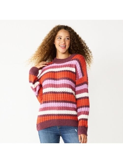 Juniors' SO Slouchy Crewneck Sweater