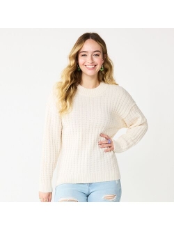 Juniors' SO Slouchy Crewneck Sweater