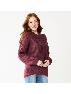 Juniors' SO Slouchy Crewneck Sweater