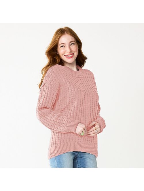 Juniors' SO Slouchy Crewneck Sweater