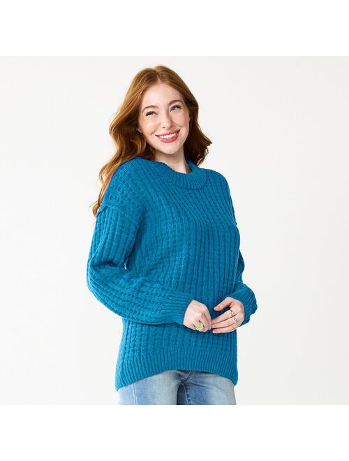 Juniors' SO Slouchy Crewneck Sweater