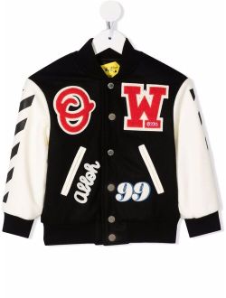 Off-White Kids Varisty bomber jacket