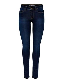 ONLY Women's Jeans Skinny Reg. Soft Ultimate Pim201 Noos Dark Blue Denim