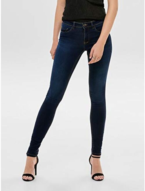 ONLY Women's Jeans Skinny Reg. Soft Ultimate Pim201 Noos Dark Blue Denim