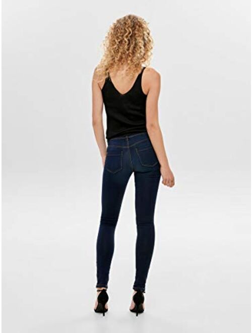 ONLY Women's Jeans Skinny Reg. Soft Ultimate Pim201 Noos Dark Blue Denim