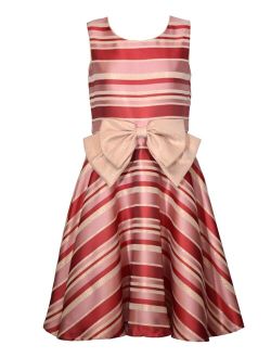 Big Girls Sleeveless Jacquard Stripe Skater Dress