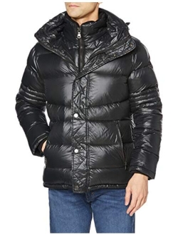 Pajar Dorchester Mens Quilted Duck Down Puffer Coat with Removable Hood