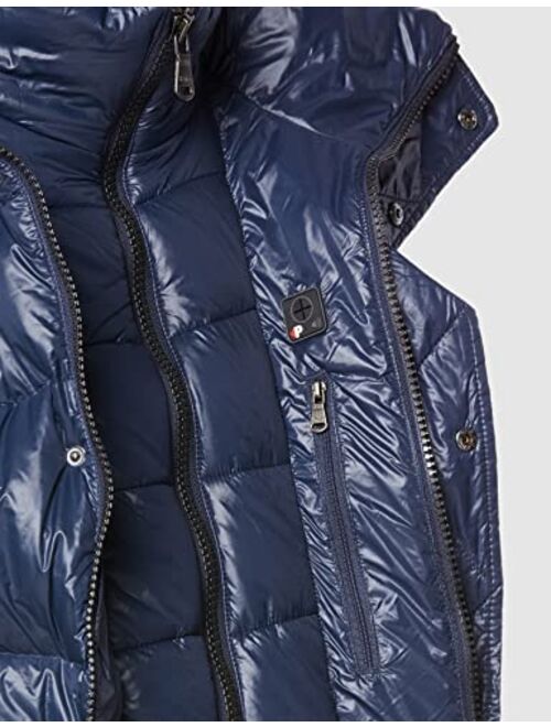 Pajar Dorchester Mens Quilted Duck Down Puffer Coat with Removable Hood