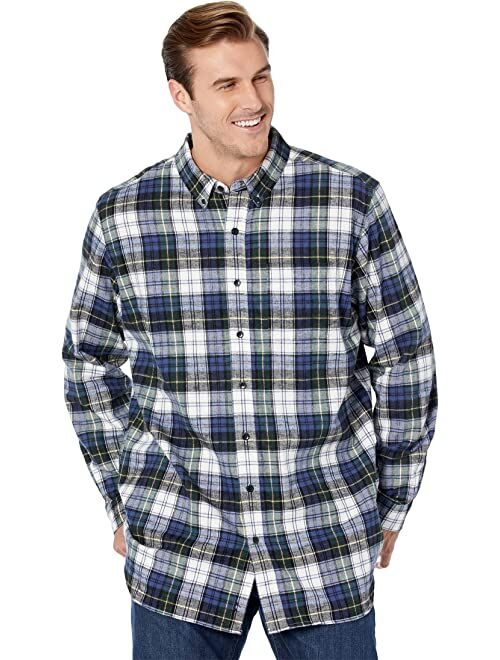 L.L.Bean Scotch Plaid Flannel Traditional Fit Shirt - Tall