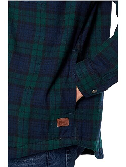 L.L.Bean Scotch Plaid Hooded Shirt Slightly Fitted Regular