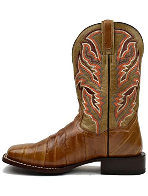 Dan Post Men's EEL Exotic Western Boot Broad Square Toe - Dps697