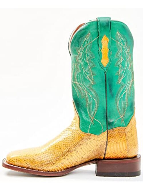 Dan Post Women's Exotic Watersnake Skin Western Boot Wide Square Toe