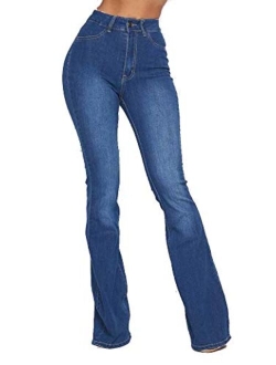 SOHO GLAM High Waisted Stretchy Bell Bottom Jeans