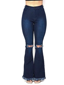 SOHO GLAM High Waisted Stretchy Bell Bottom Jeans