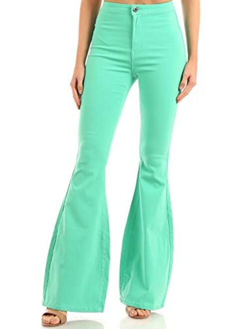 SOHO GLAM High Waisted Stretchy Bell Bottom Jeans