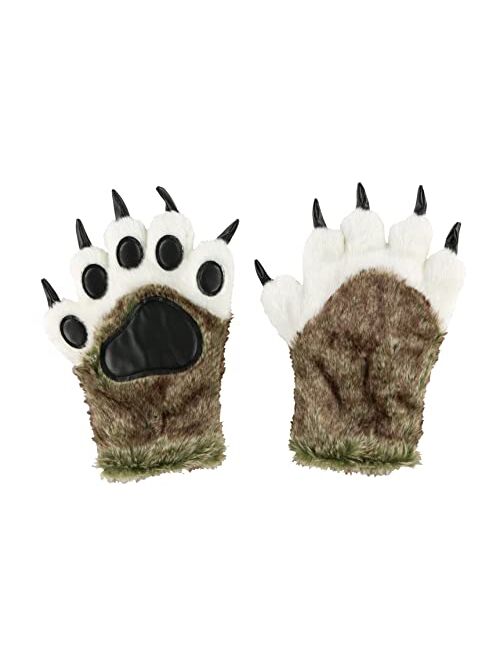 Lazy One Animal Paw Mittens for Adults and Kids