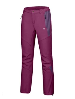 Little Donkey Andy Womens Winter Hiking Ski Snowboarding Pants, Softshell Pants, Fleece Lined and Water Repellant