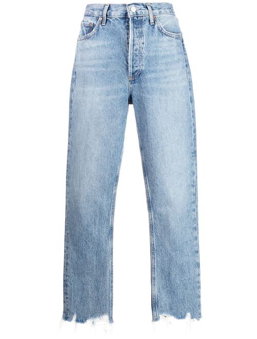 AGOLDE Riley cropped-leg jeans