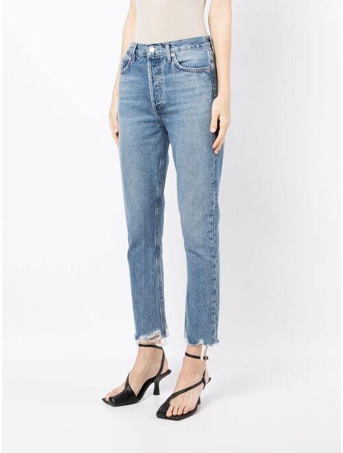 AGOLDE Riley cropped-leg jeans