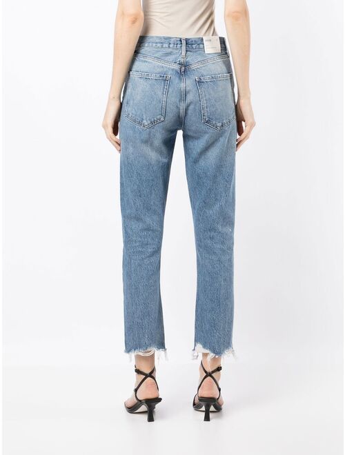 AGOLDE Riley cropped-leg jeans