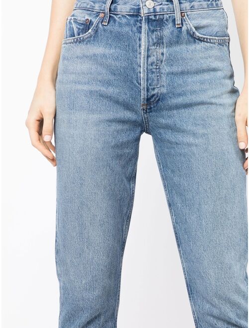 AGOLDE Riley cropped-leg jeans