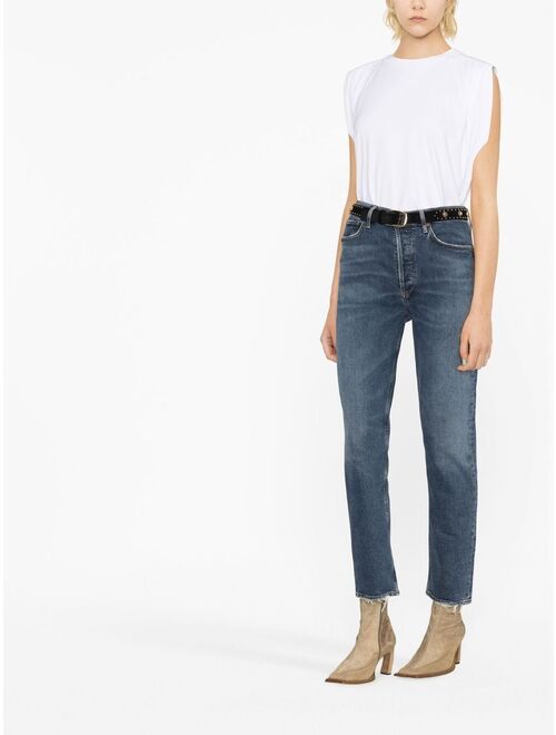 AGOLDE high-waisted slim-fit jeans